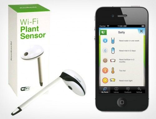 Koubachi WiFi Plant Sensor能通过手机应用告知植物生长情况