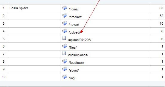 网站目录抓取情况