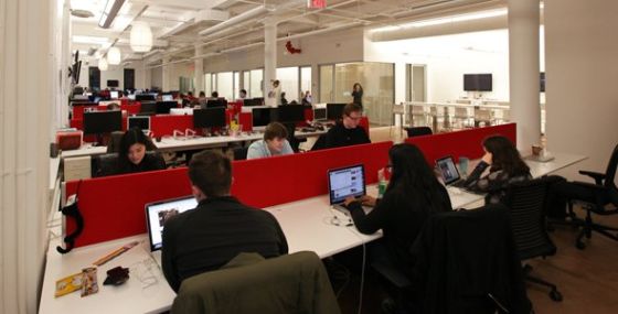 BuzzFeed的办公室，这家公司现在有175名员工。