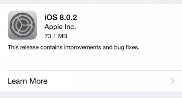 苹果发布iOS 8.0.2解决通话与指纹解锁问题