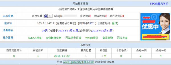 域名开通29天后，个人博客网站如何权重由0到1