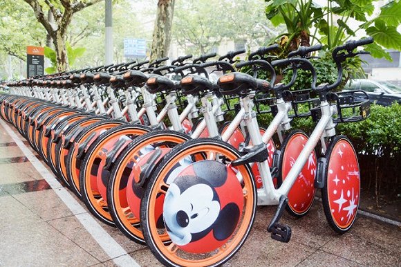 摩拜推出米奇美妮单车 虽然竞争对手玩过这个梗