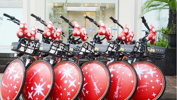 摩拜推出米奇美妮单车 虽然竞争对手玩过这个梗