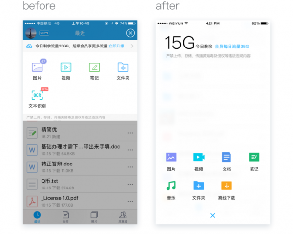 微云使用效率大幅提高的背后，腾讯设计师这样做改版