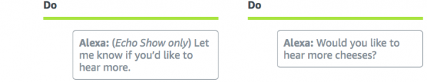 Amazon Alexa 语音设计指南(四):Alexa怎样回答(2)