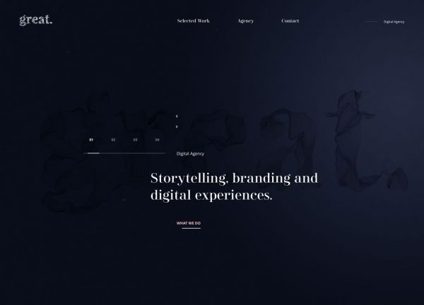 深邃神秘的网页!当深色系配色遭遇微妙的动效的时候