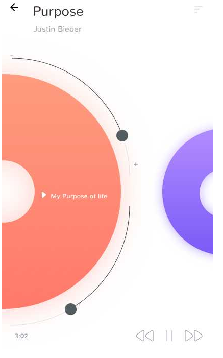 播放列表的环形交互界面设计