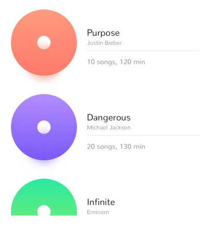 播放列表的环形交互界面设计
