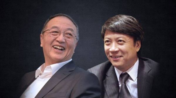 图：柳传志与孙宏斌