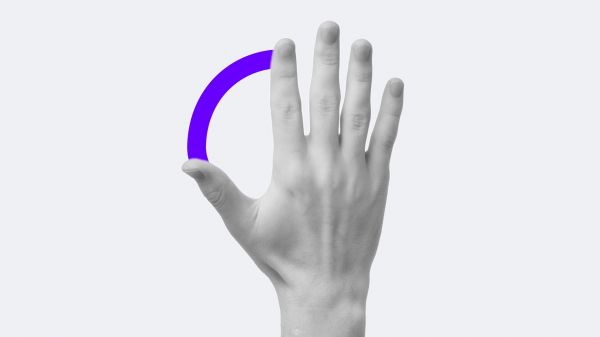  大拇指和食指之间的距离就是一个有形的本体手势，因为他有一个明确的交互方式以及作用范围