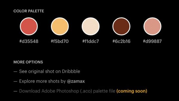 最近Dribbble 流行的配色风格是什么?看这个网站就知道!