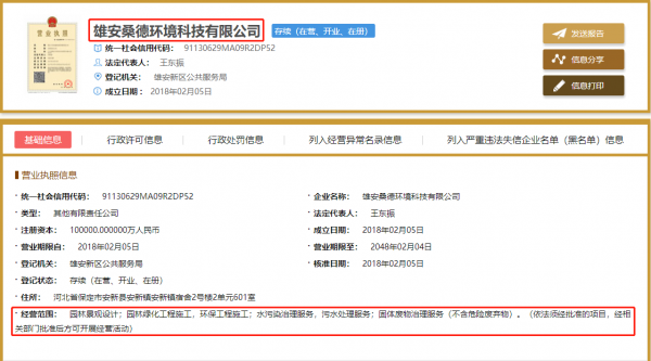 雄安新区公司-雄安桑德环境科技有限公司