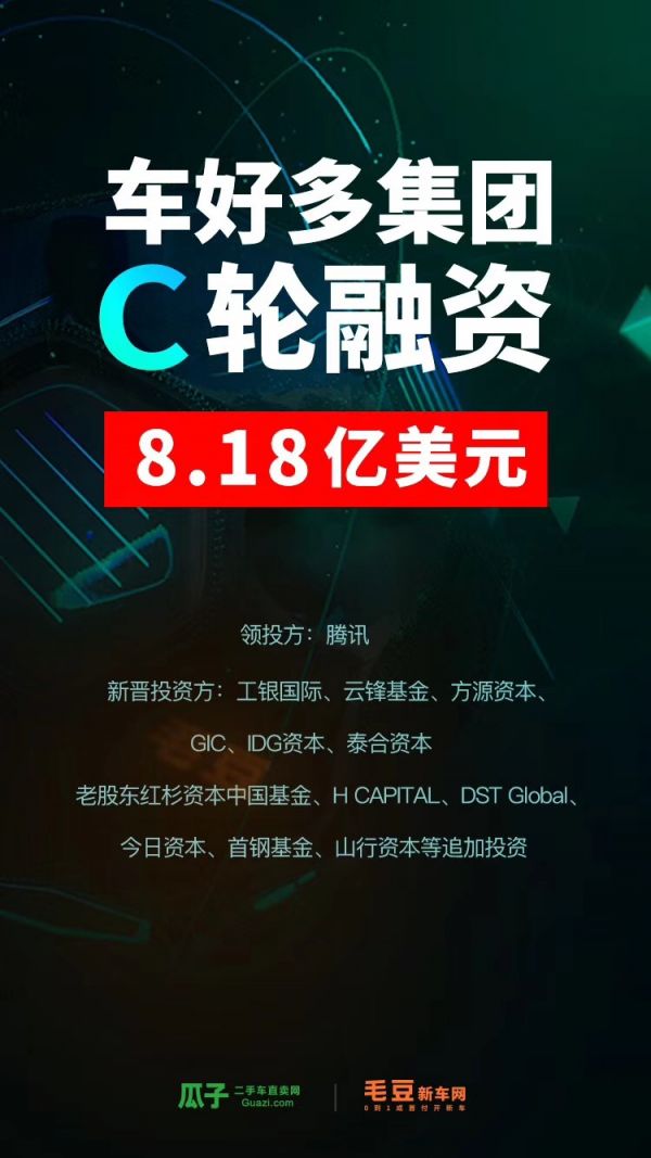 车好多完成C轮8.18亿美元融资 腾讯领投