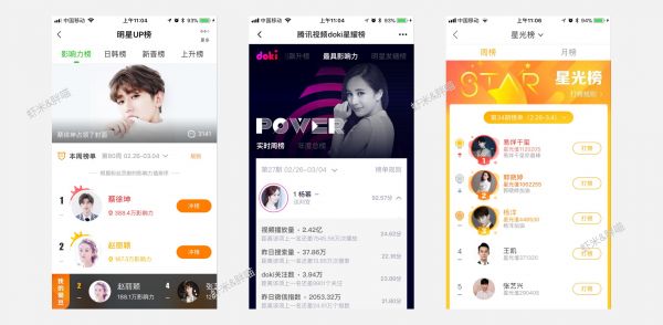 一种功能模块设计方法——榜单页面