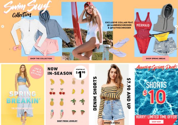 Forever21首页分析：从交互和体验上来聊一聊