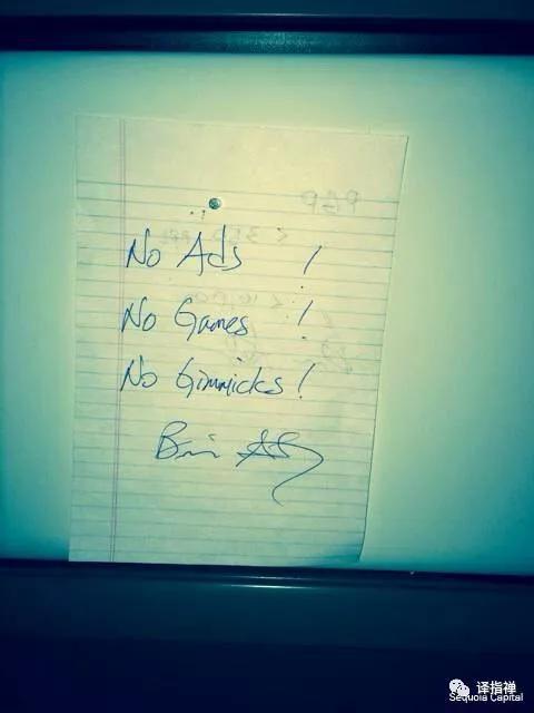 Brian Acton的笔记仍然保留在Jan Koum的桌上（来源：Sequoia Capital）