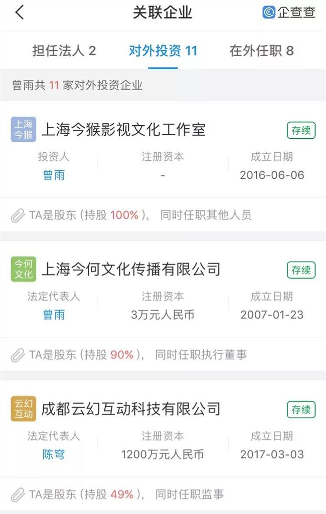 那些陪伴90后成长的知名作家，都已坐拥数家公司