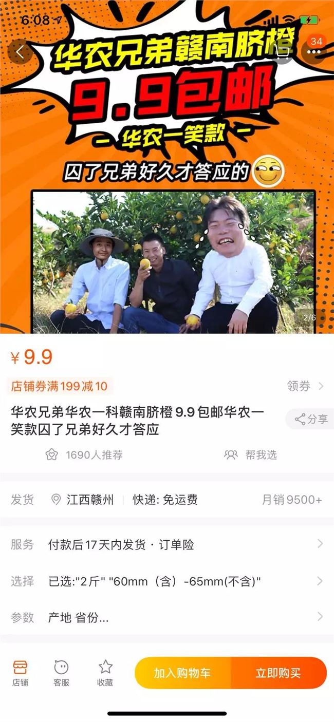 有人在B站带货脐橙,月销10万箱